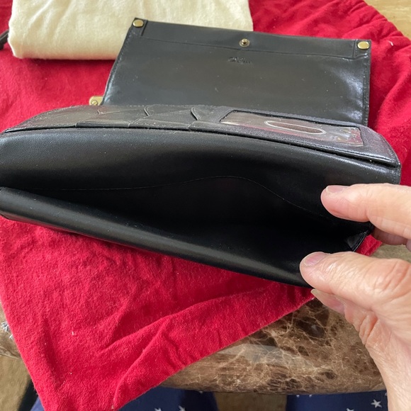 Cole Haan Black Leather Tri-fold Wallet NWOT 7 3/4 X 4 3/4 - Picture 11 of 12